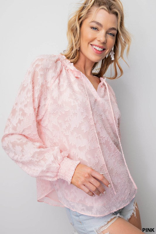 Raglan Jacquard Blouse 8650