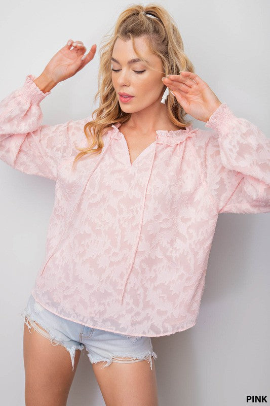 Raglan Jacquard Blouse 8650