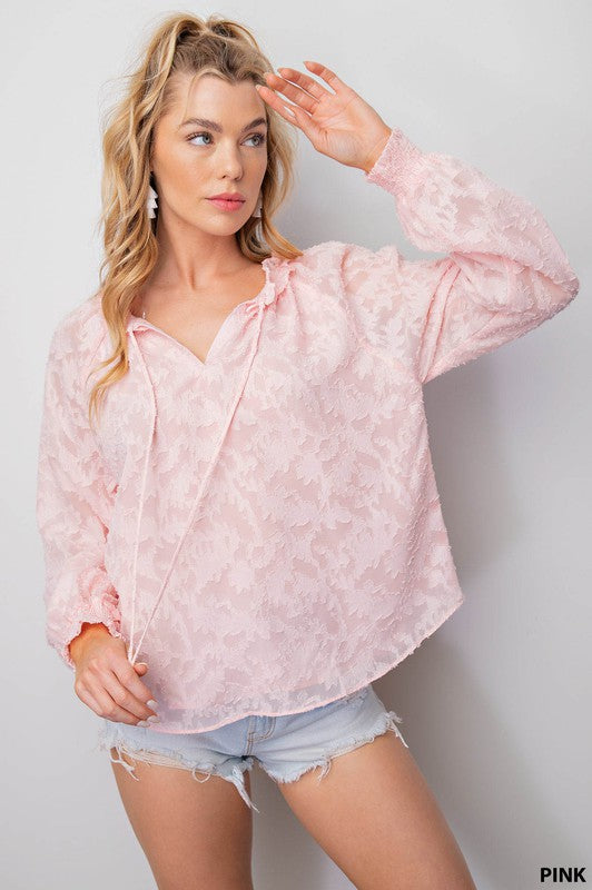 Raglan Jacquard Blouse 8650