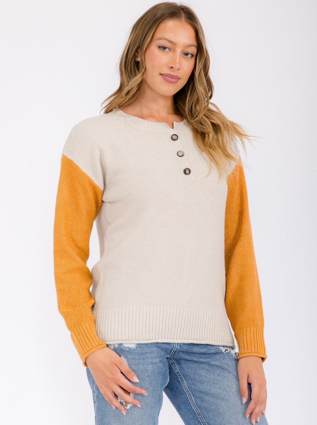 Hopeful Colorblock Sweater Top 8671
