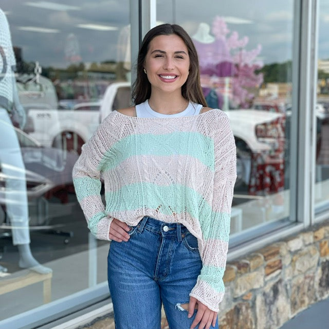 Lakeside Colorblock Knit Top 8677