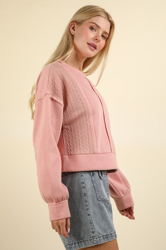 Dazzling Cable Crop Top 8732 Final Sale