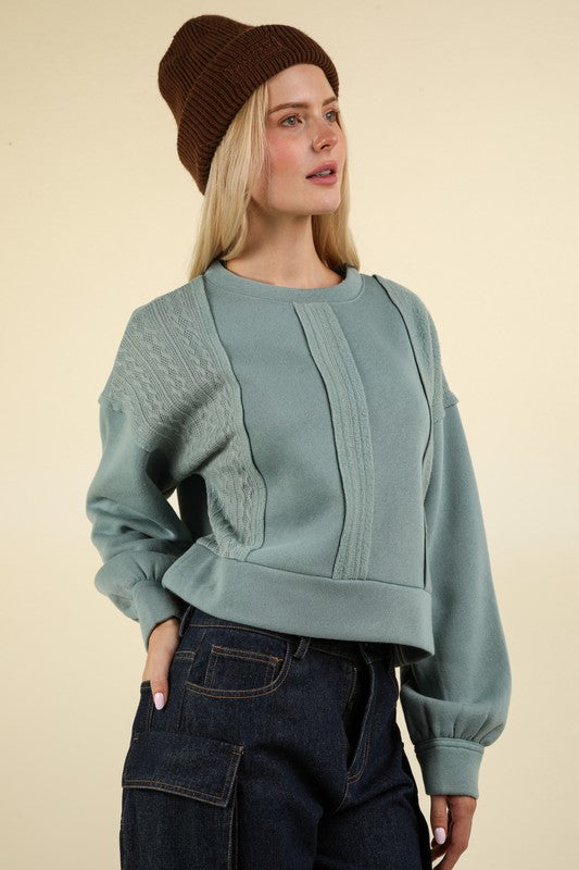 Dazzling Cable Crop Top 8732 Final Sale