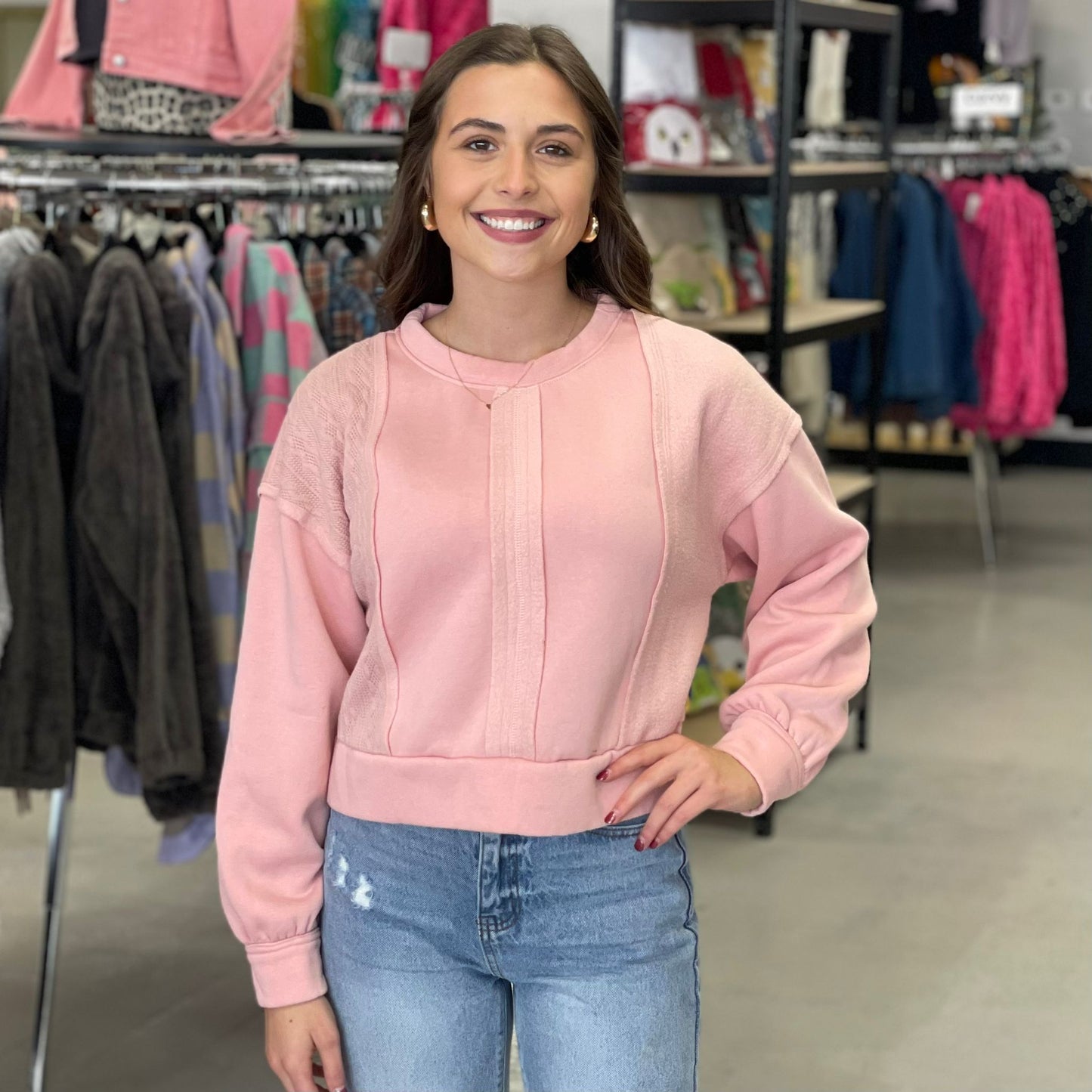 Dazzling Cable Crop Top 8732 Final Sale