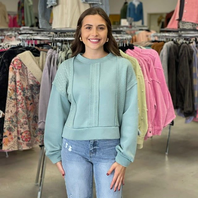 Dazzling Cable Crop Top 8732 Final Sale