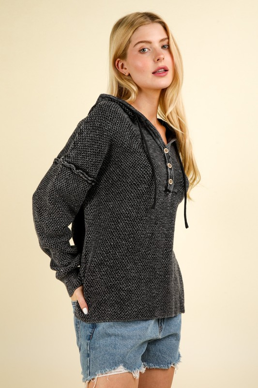Keeping Toasty Henley Hoodie 8799