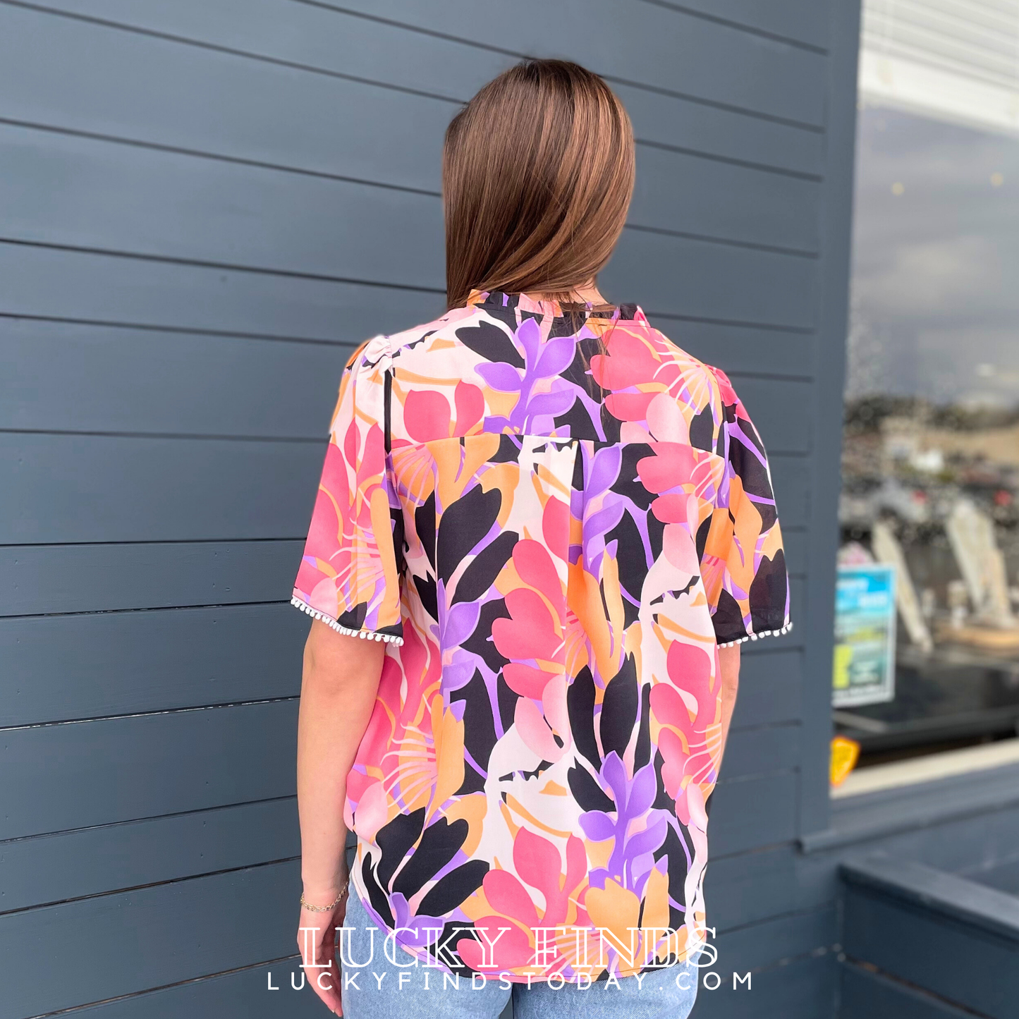 Palm Springs Floral Top 8807