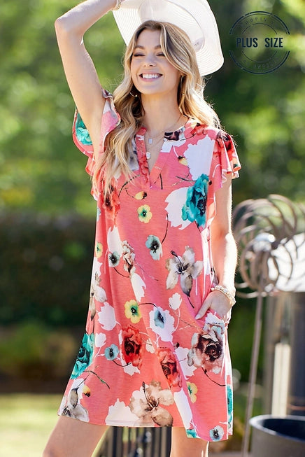 Spotted Charm Curvy Dress 8811