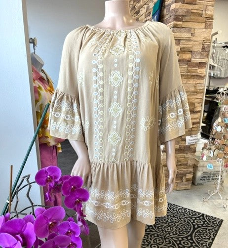 Natural Essence Embroidery Dress 8919