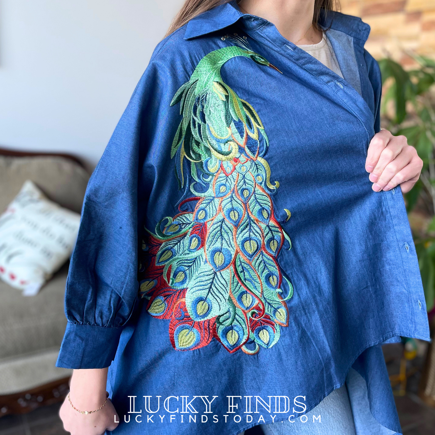 Kiss My Peacock Tunic Top 8833