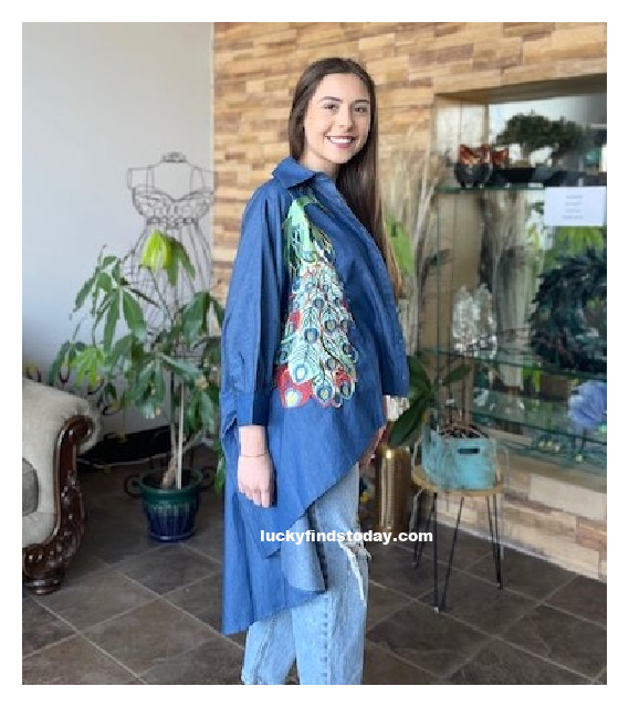 Kiss My Peacock Tunic Top 8833