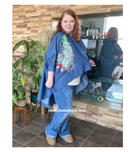 Kiss My Peacock Tunic Top 8833