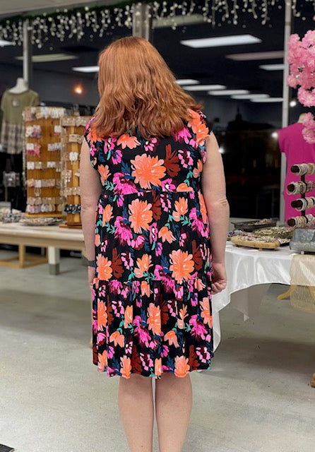 Meadowland Curvy Floral Dress 8839