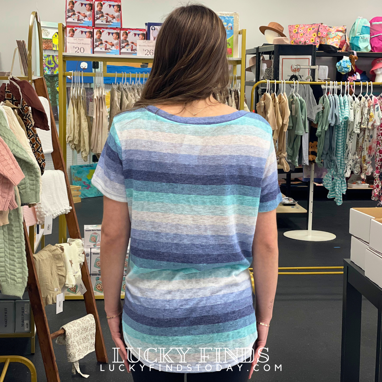 Cute Ombre Stripe Top 8843