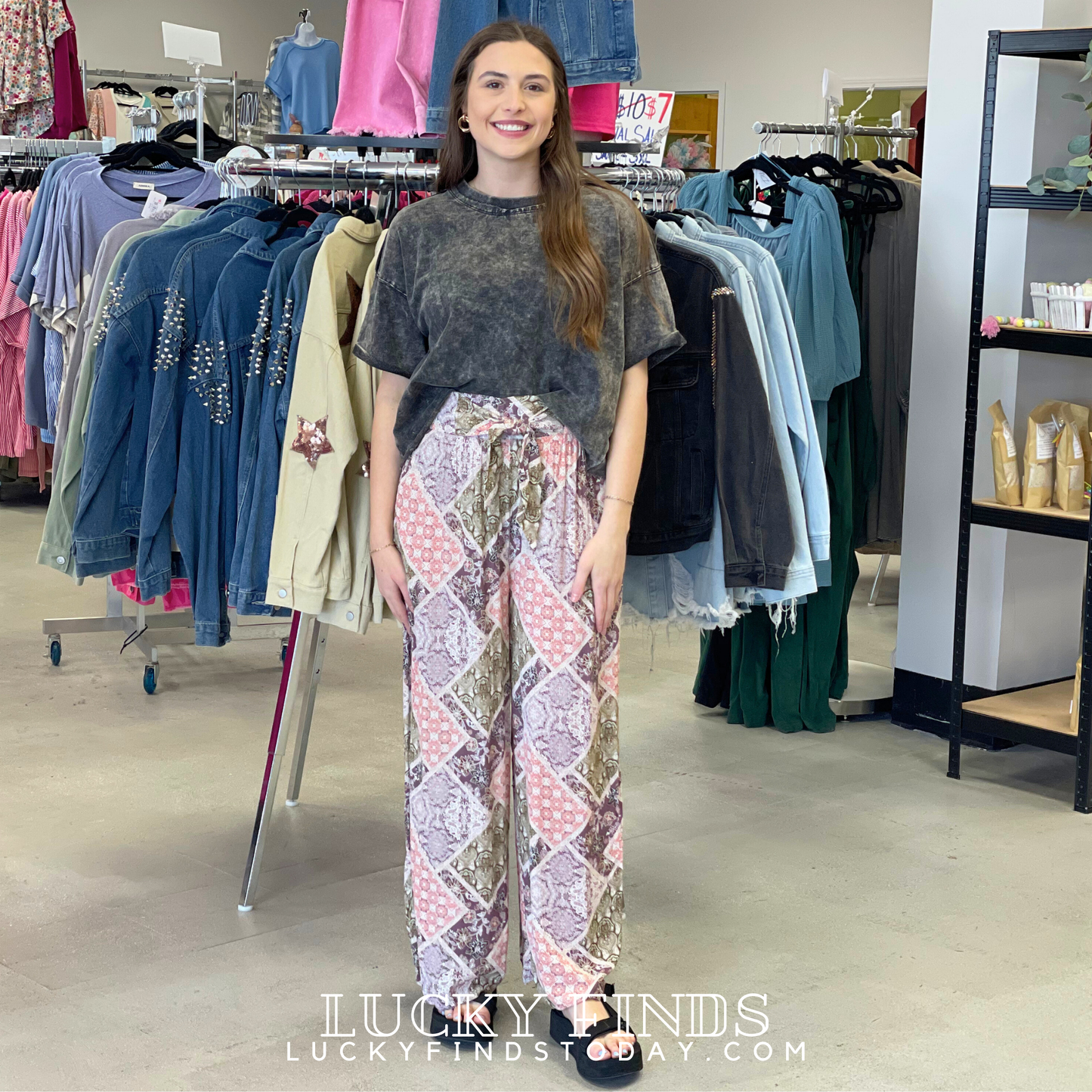 Easel Weekend Palazzo Pants 8851