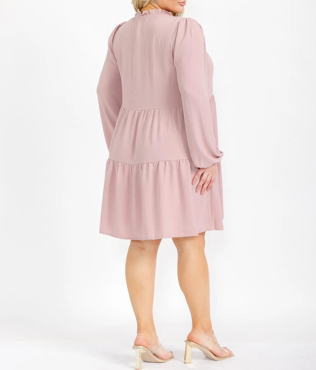 Rosy Curvy Pockets Dress 8871