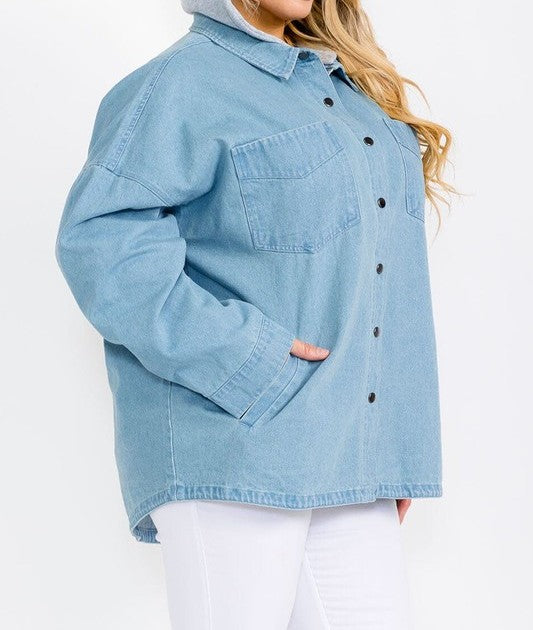Game Ready Denim Shacket 8891
