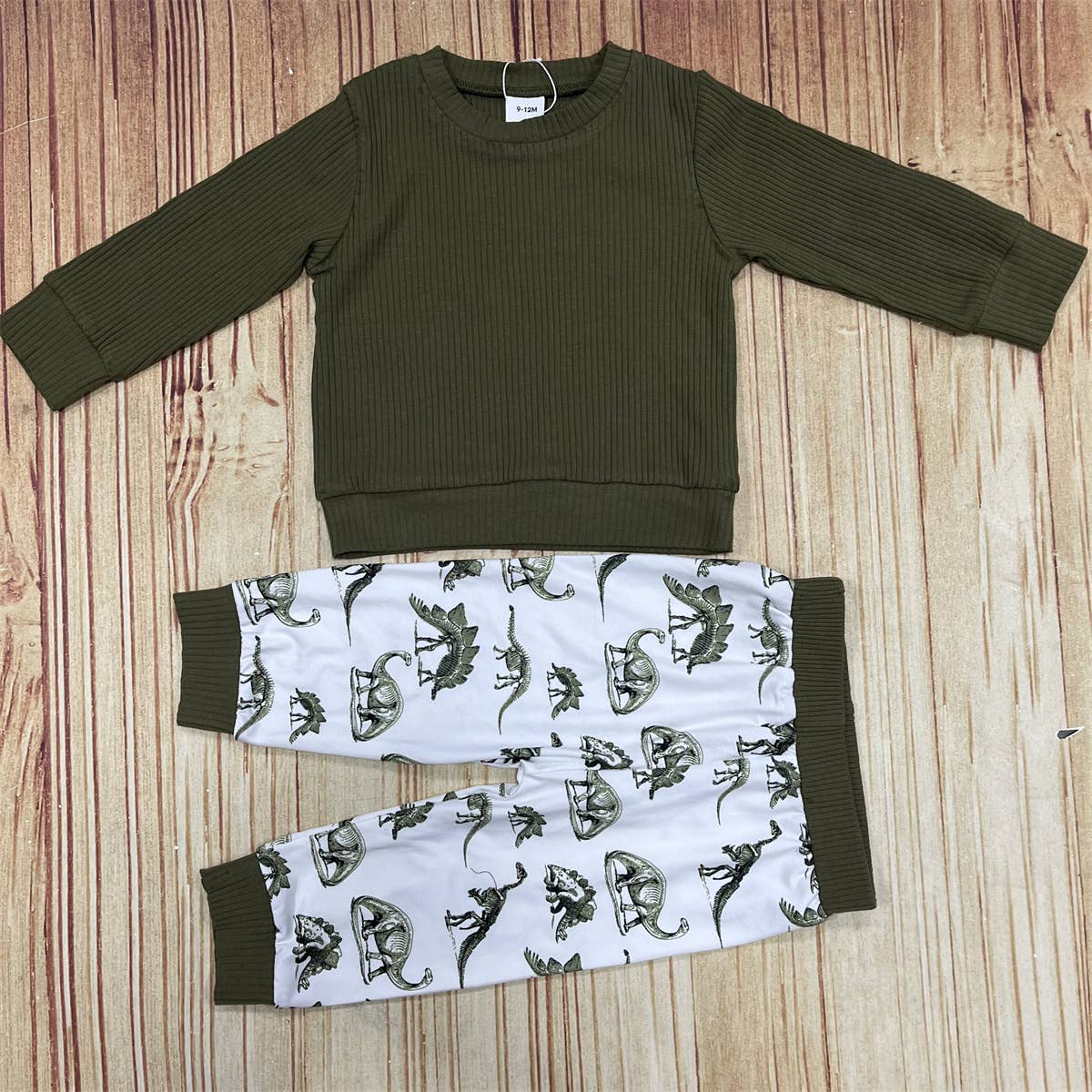 K117 2pcs Baby Boy Dinosaur Pants Set