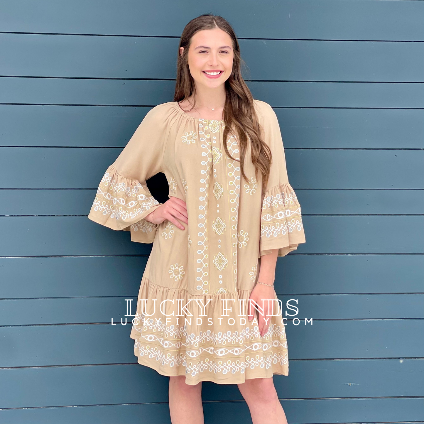 Natural Essence Embroidery Dress 8919