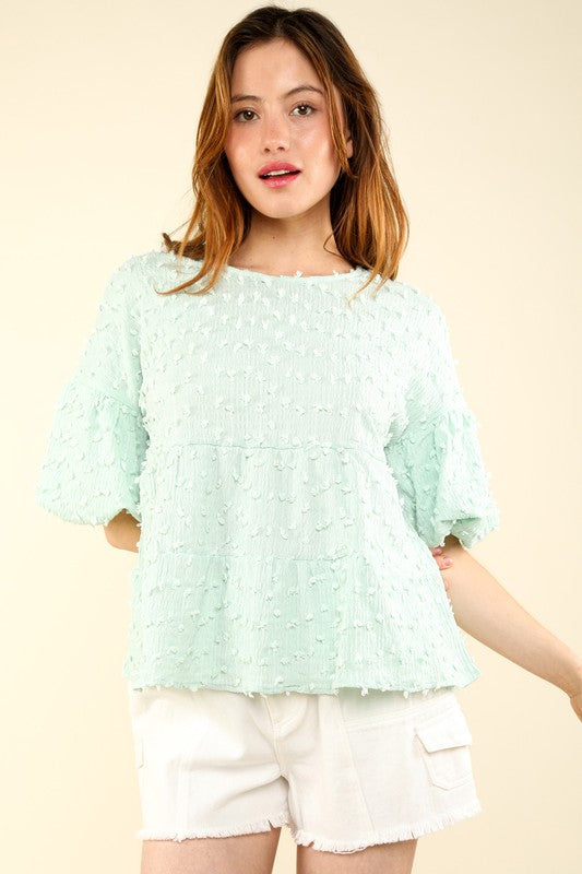 Madison Ruffle Babydoll Top 8941