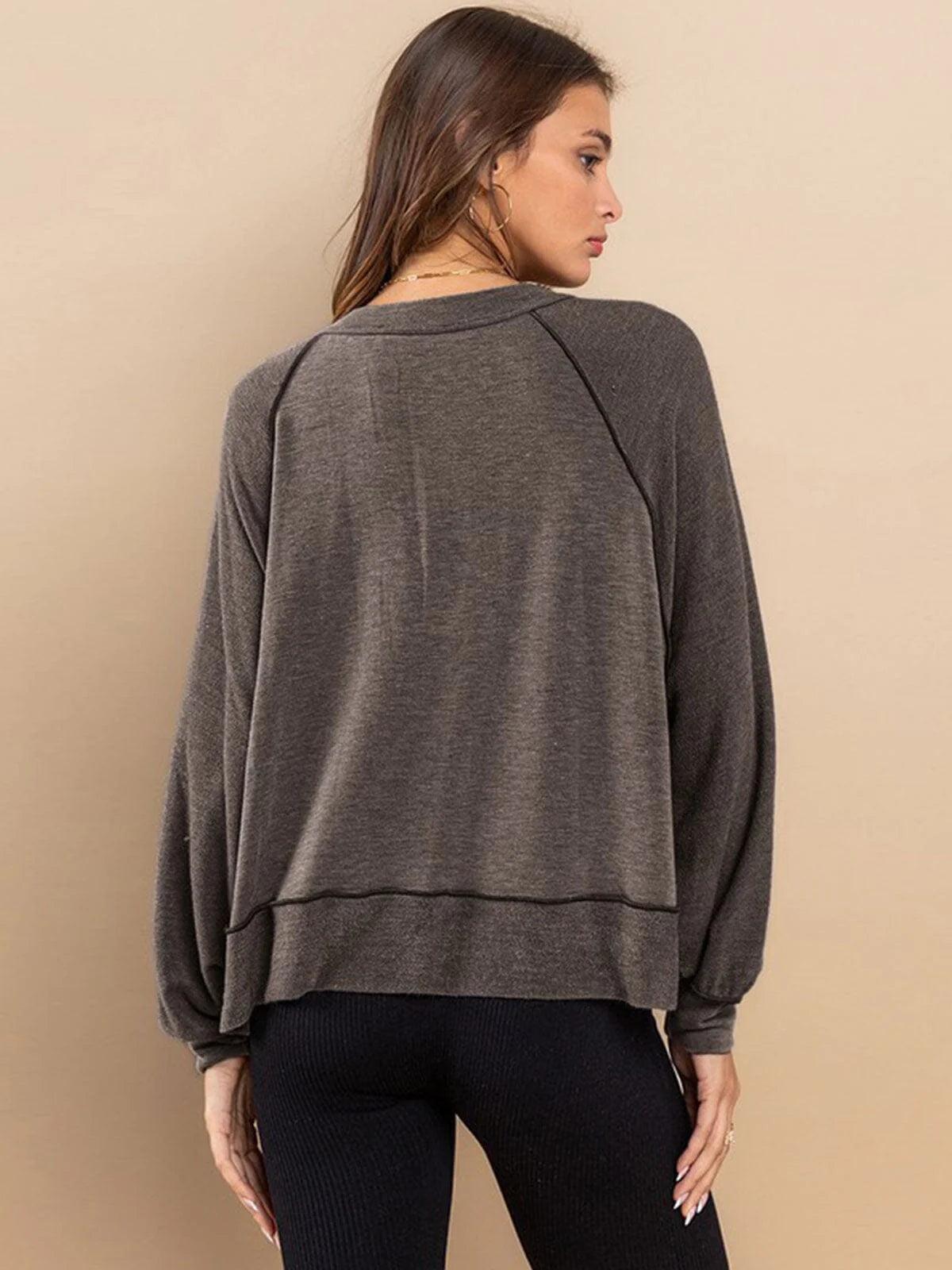 Casual Henley Top 9033