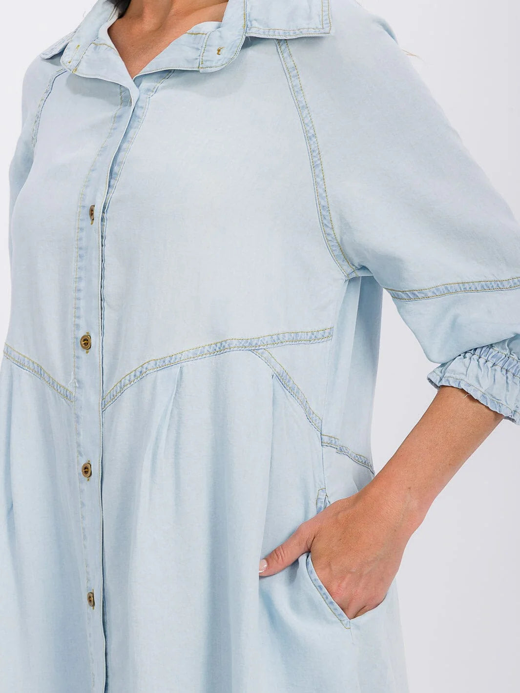 Vintage Chambray Denim Dress 9034