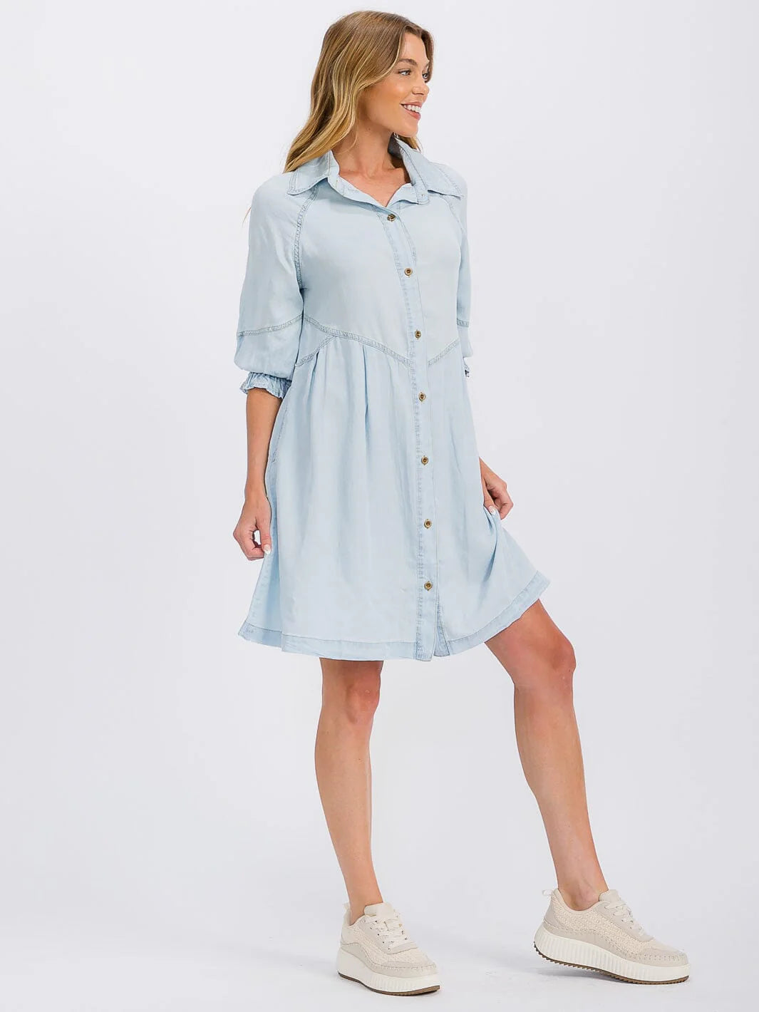 Vintage Chambray Denim Dress 9034