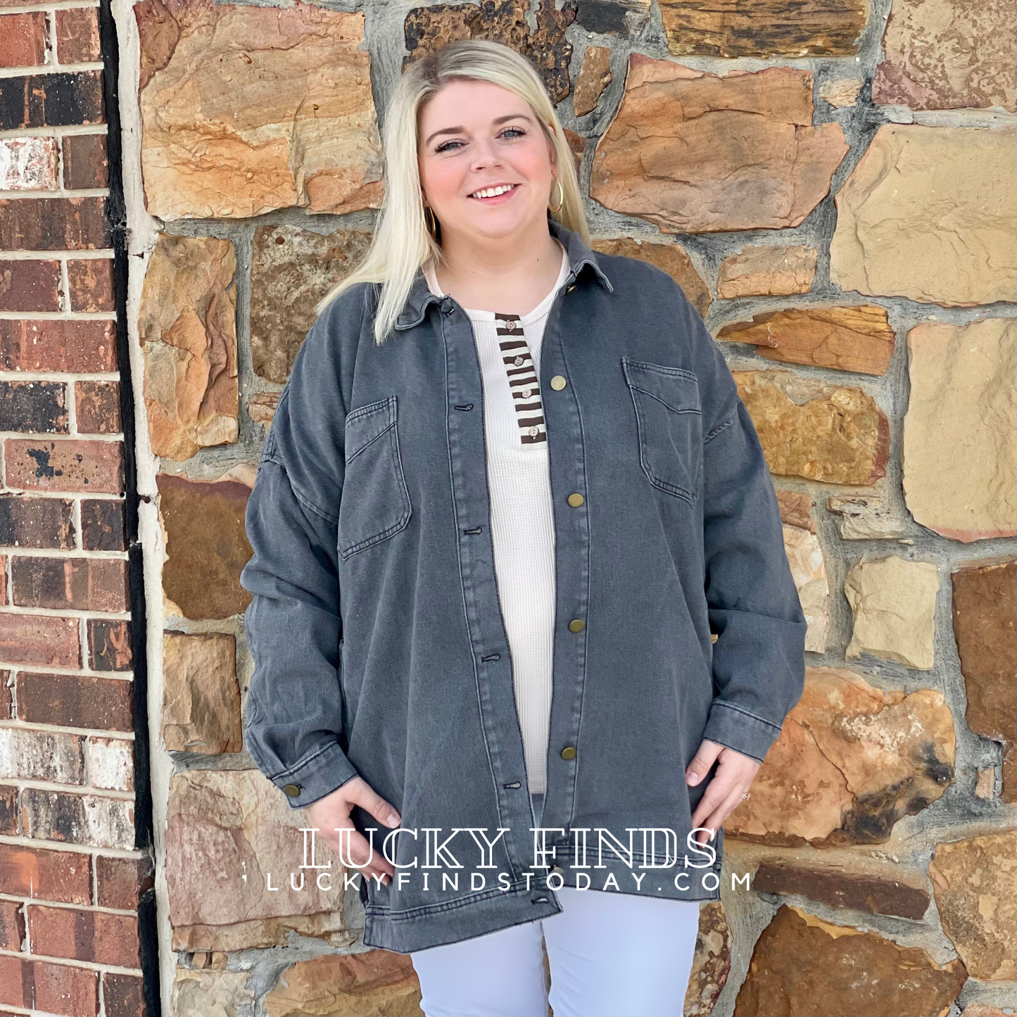 Rock w Me Denim Shacket 9035