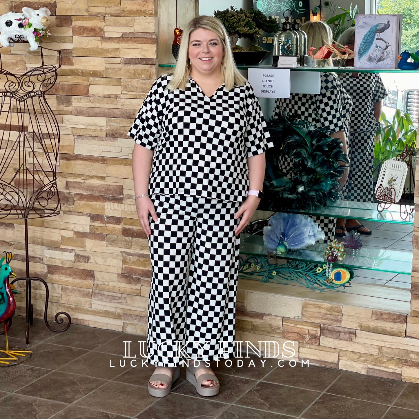 Bahama Checker Pants Set 9036