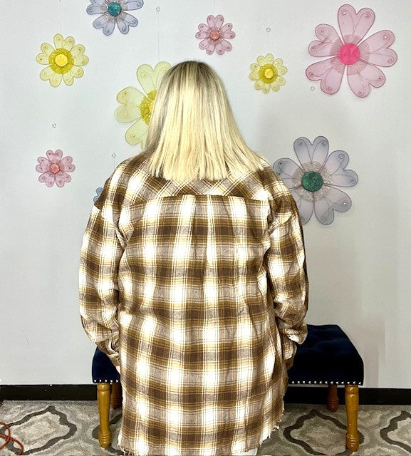 Love My Plaid Curvy Top 9038