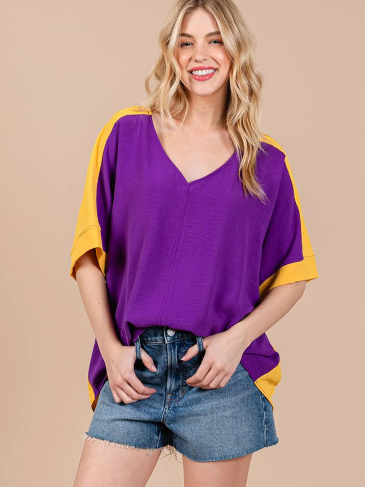 Game Day Colorblock Tunic Top 9039