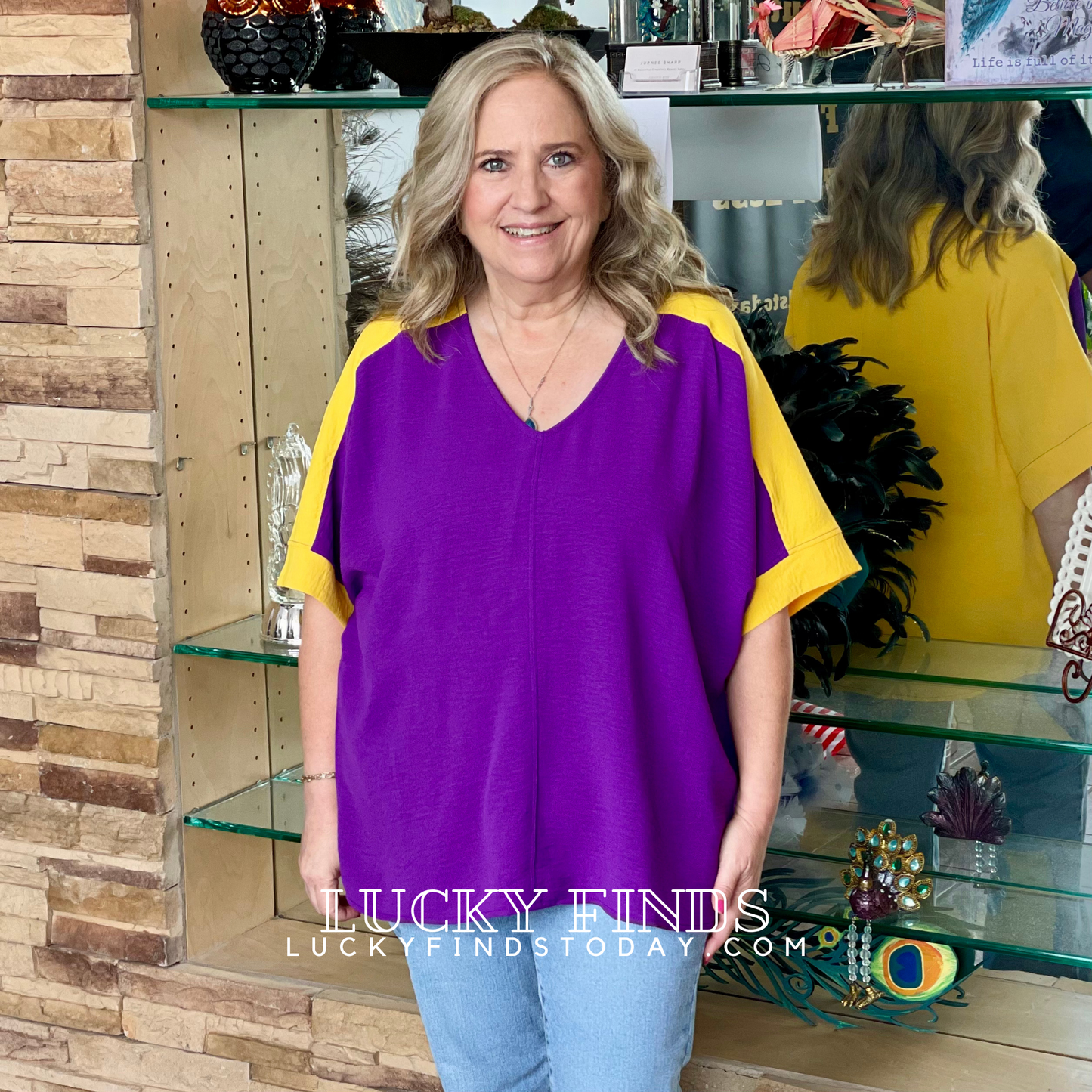 Game Day Colorblock Tunic Top 9039