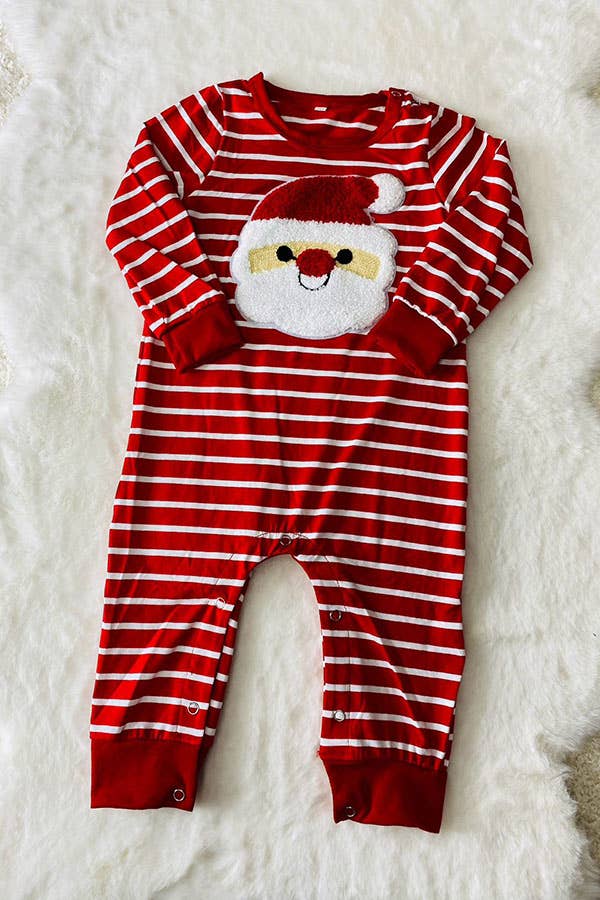 K182 Christmas santa patch romper