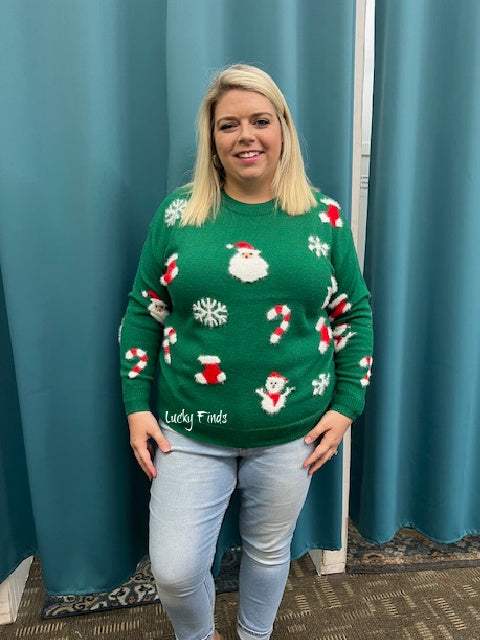 Santa Snow Flake Sweater A216
