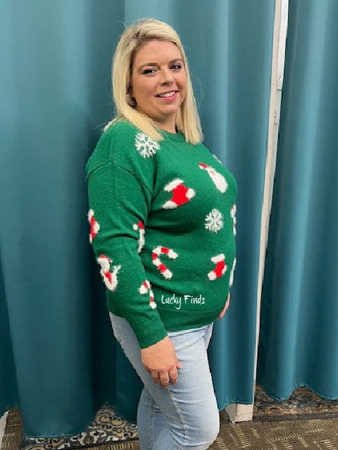 Santa Snow Flake Sweater A216