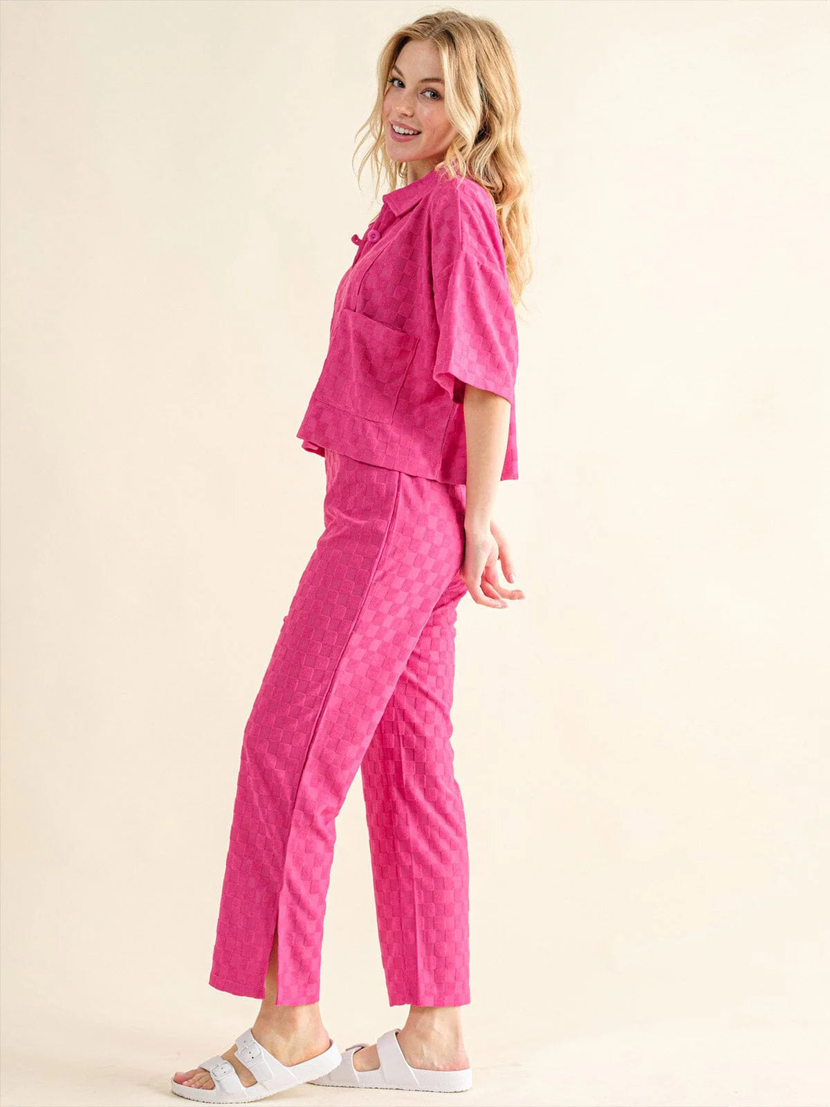 Young & Cute Checker Pants Set A227