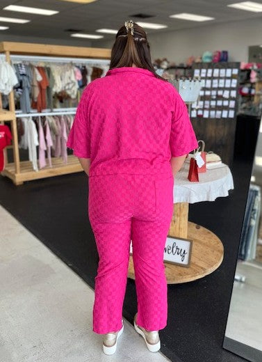 Young & Cute Checker Pants Set A227 Final Sale