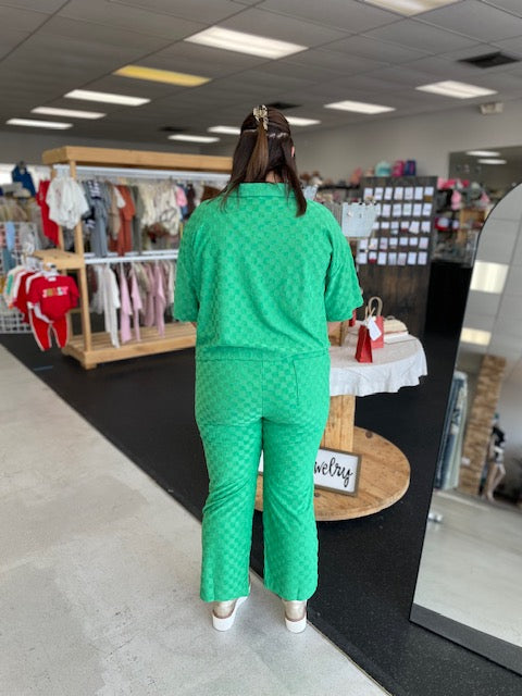 Young & Cute Checker Pants Set A227 Final Sale