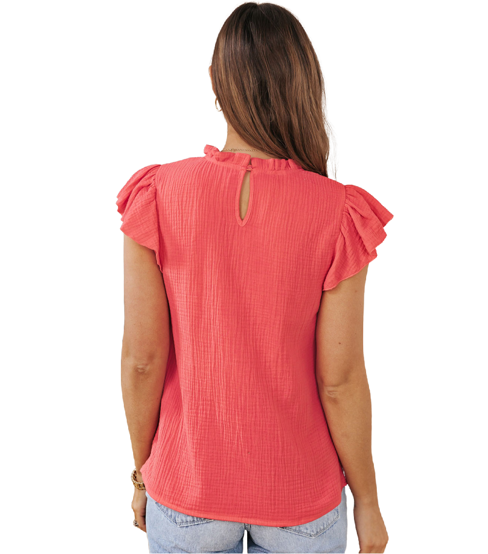Hamilton Flutter Sleeve Top D1045