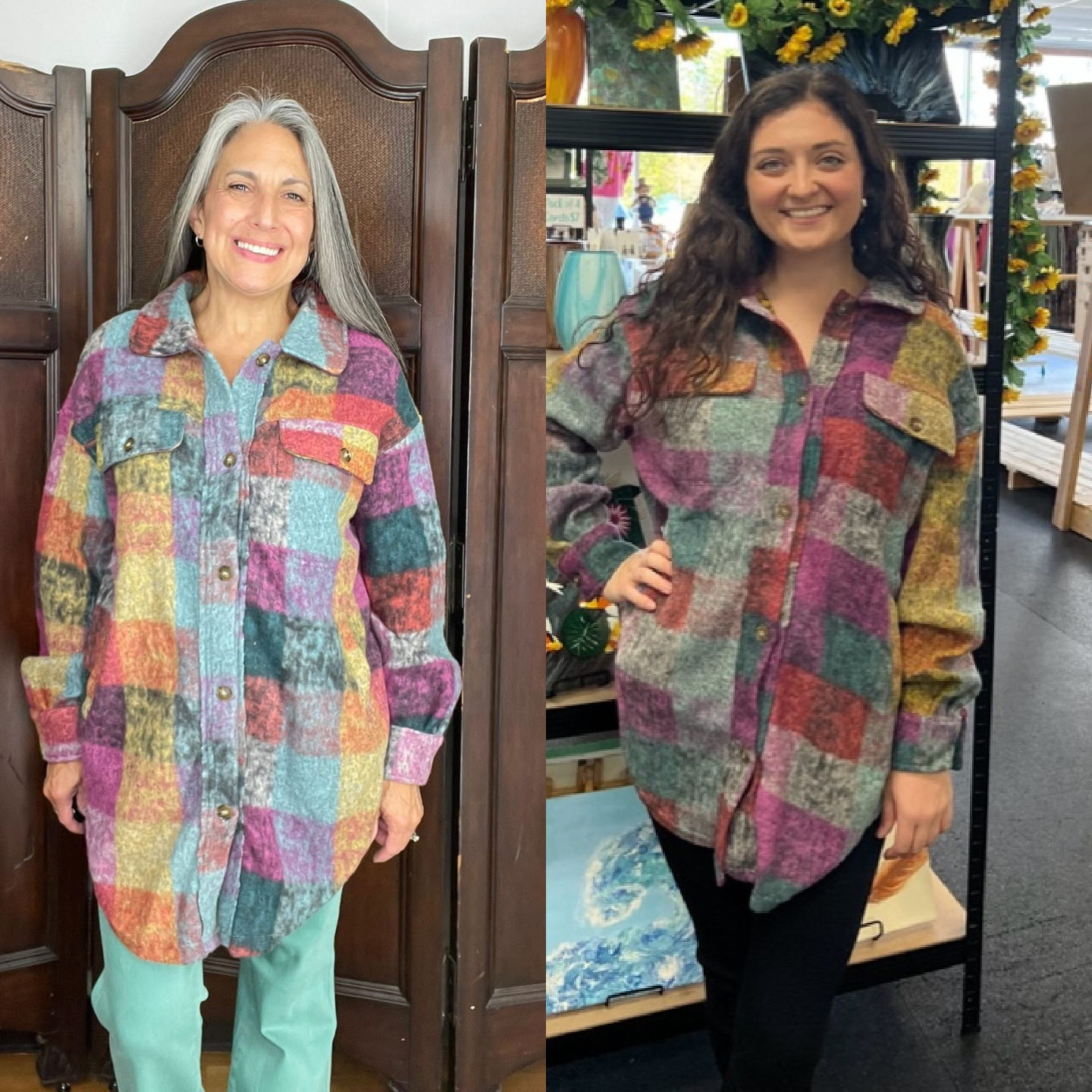 Chicago Oversized Plaid Shacket D1141