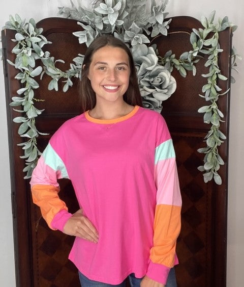 Catch Me Colorblock Top D1349