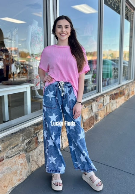 Graceful Star Denim Jeans D1497