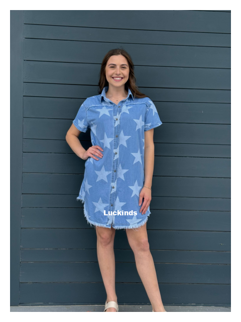 Twinkle Star Denim Dress D1508