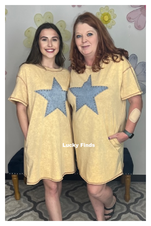 Love My Star Patch Dress D1517