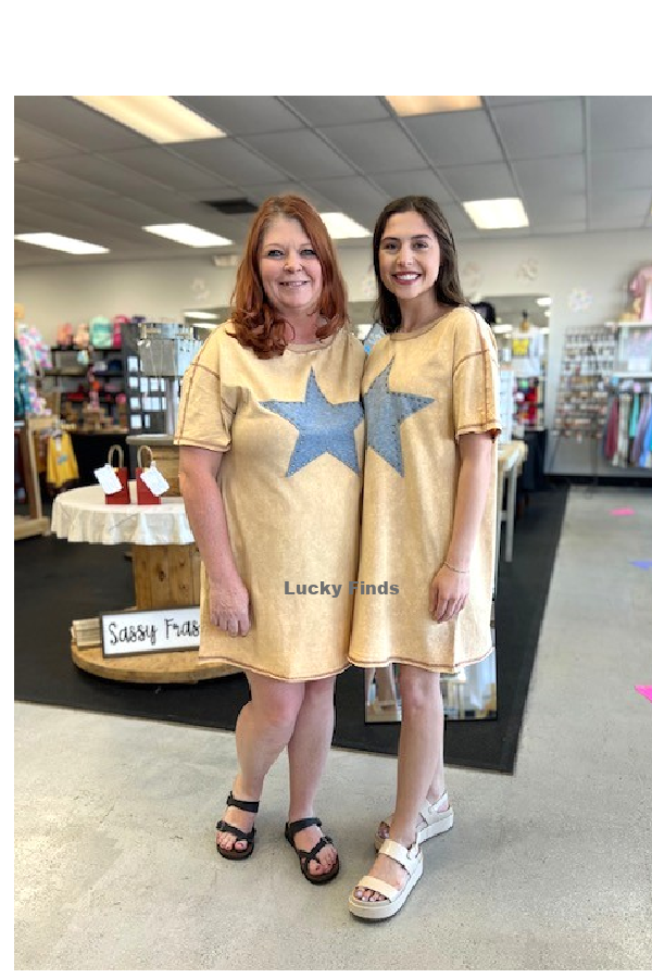 Love My Star Patch Dress D1517