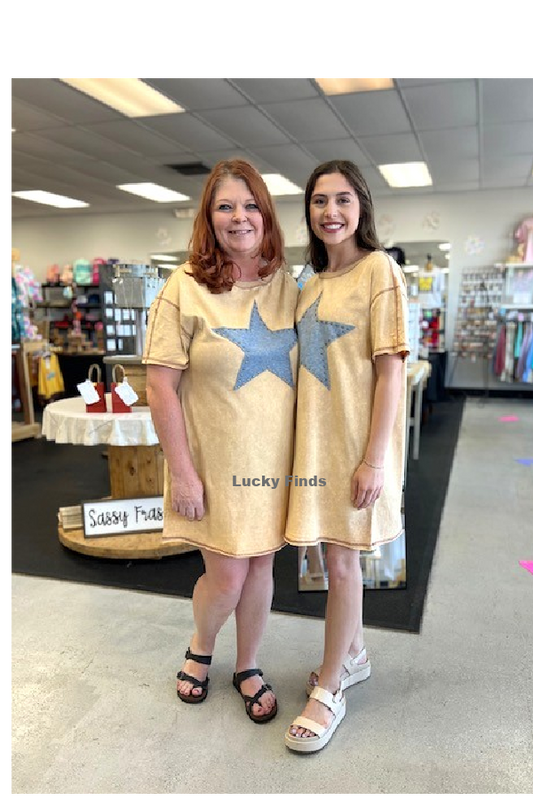 Love  My Star Patch Dress D1517