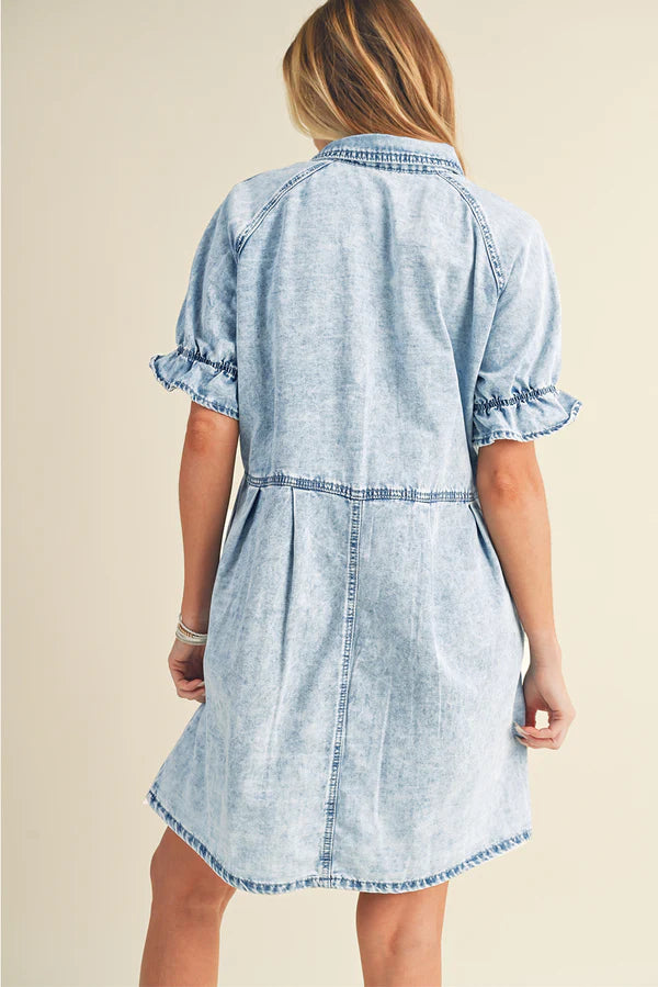 Amazing Retro Denim Dress D1529