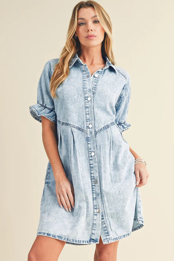 Amazing Retro Denim Dress D1529