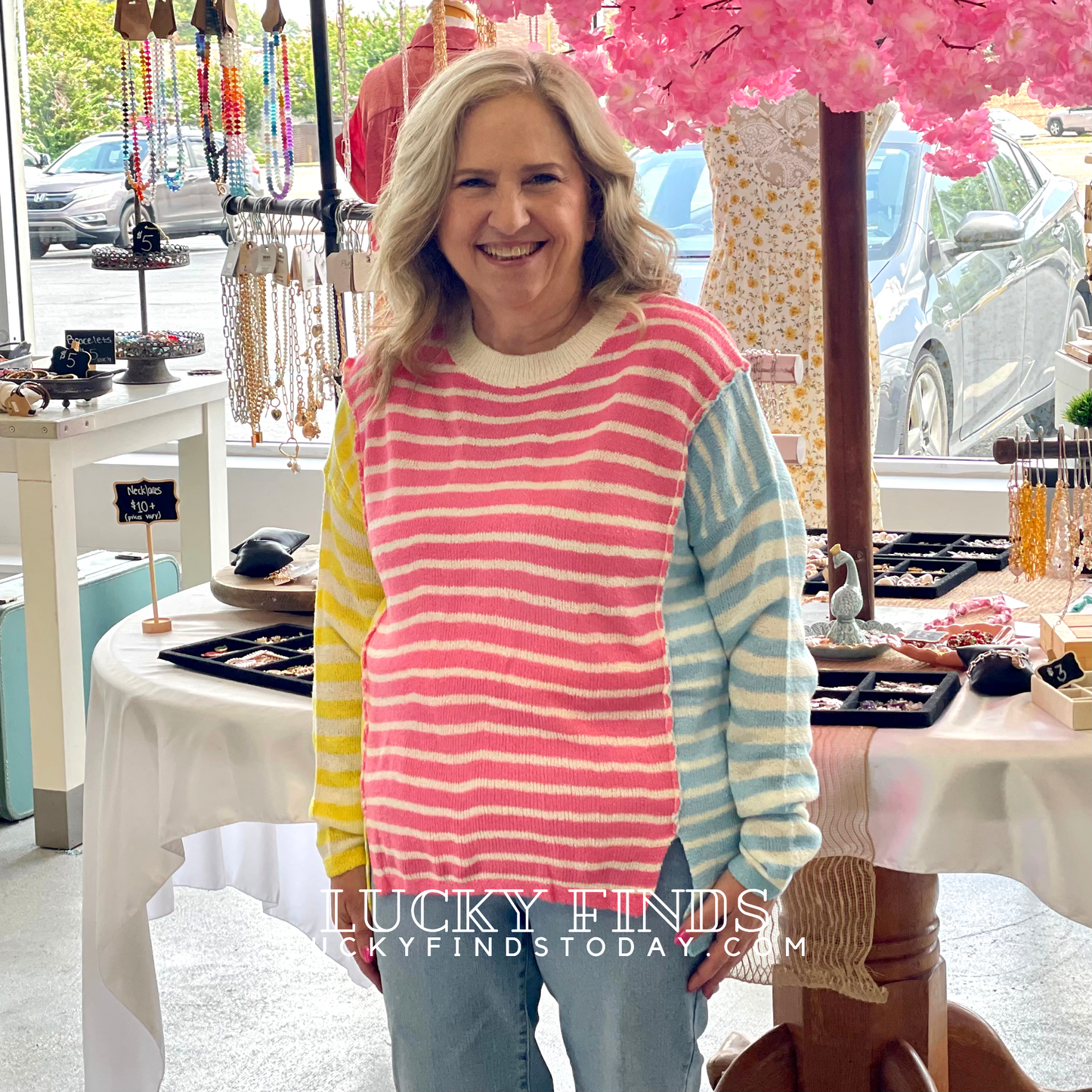 Easy Living Striped Sweater Top D1583