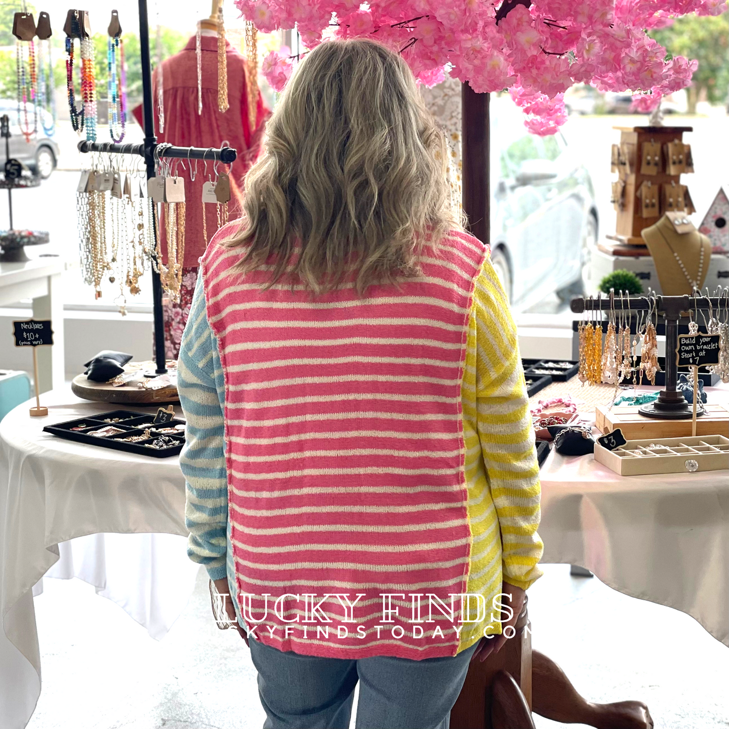 Easy Living Striped Sweater Top D1583